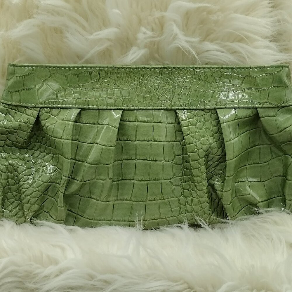 Apt. 9 Crocodile-Embossed Clutch – Lime Green (New with Tags) - Picture 3 of 6